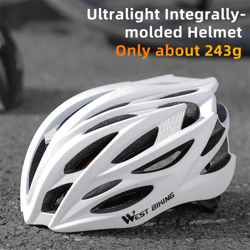 WEST BIKING Ultralight Cycling Helmet - Integrated Molding MTB & Road Bike Helmet for Men & Women
