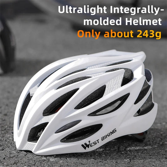 WEST BIKING Ultralight Cycling Helmet - Integrated Molding MTB & Road Bike Helmet for Men & Women