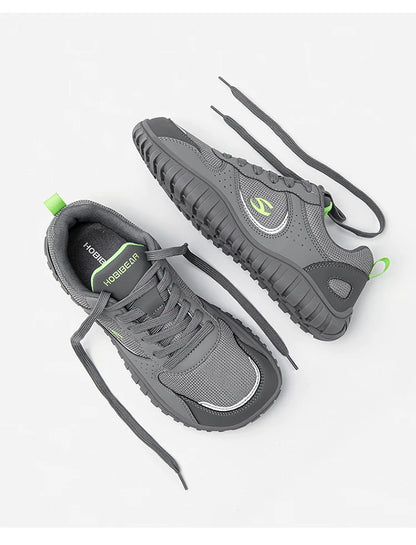 HOBIBEAR Unisex Wide Toe Sneakers — Comfortable Lace-Up Walking Shoes, Breathable Outdoor Travel Sneakers