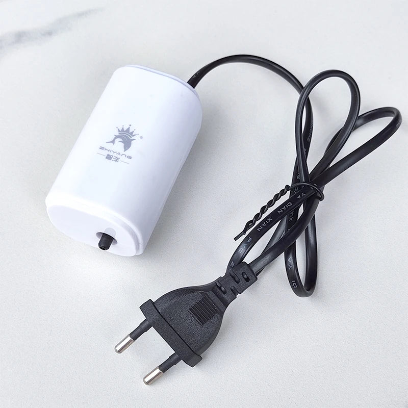 Ultra Silent 3W Aquarium Air Pump - 220V-240V Mini Fish Tank Oxygen Compressor (110V Option)