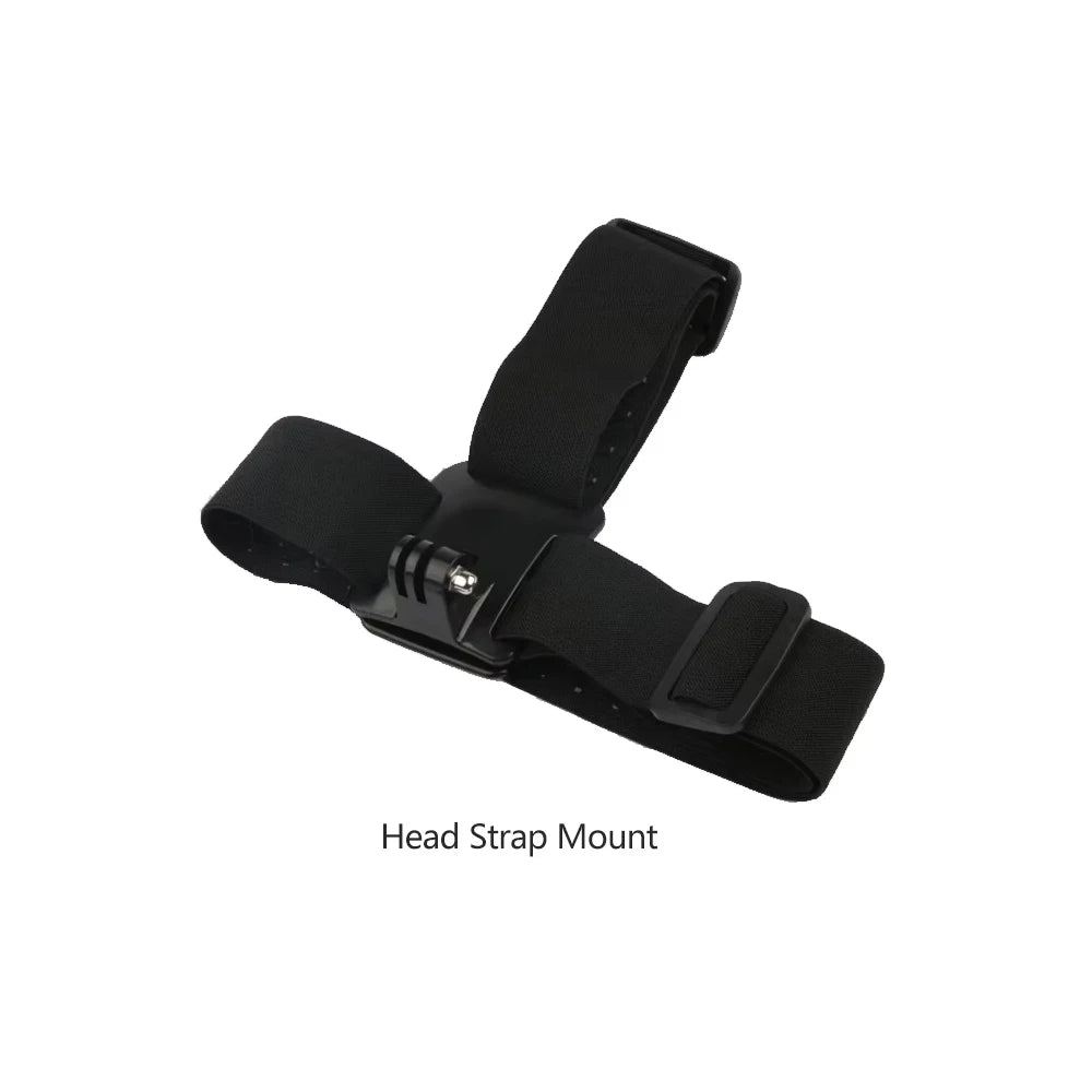 Action Camera Accessories Kit - Adjustable Head Strap & Chest Mount Holder for GoPro, DJI, Insta360 & More