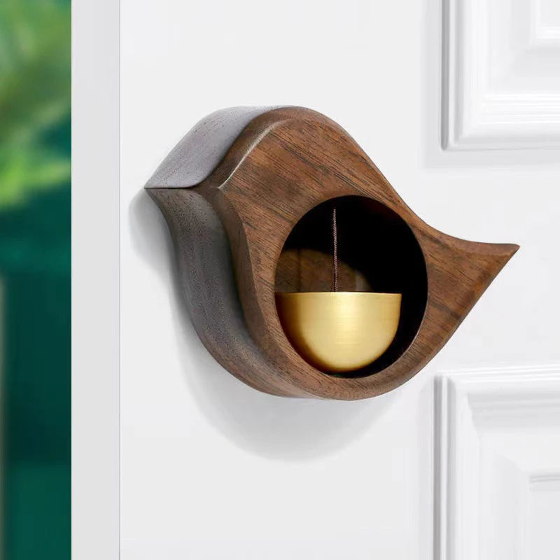 Wooden Landscape Door Bell – Magnetic Wind Chime for Home Entrance Alert & Decor