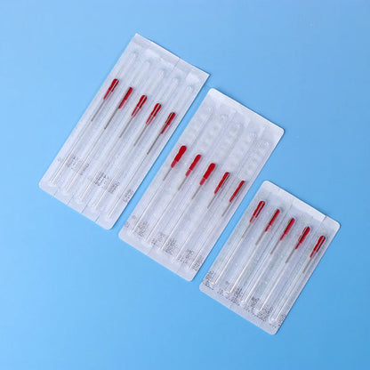 100Pcs Disposable Stainless Steel Acupuncture Needles Set – Sterile Single-Use Therapy Needles with 100 Individual Guide Tubes/Cannulas