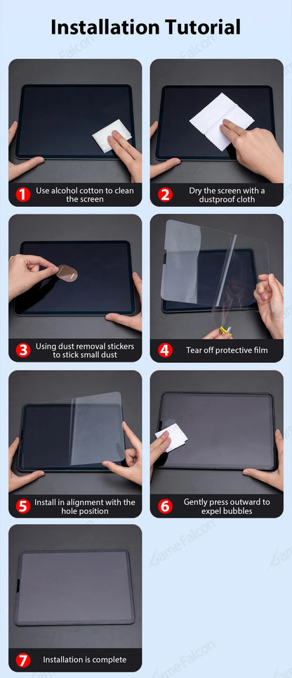 2Pcs Tempered Glass Screen Protector for iPad Pro, Air, Mini & 10th Gen – Compatible with iPad M4, M3, M2, A16 Accessories