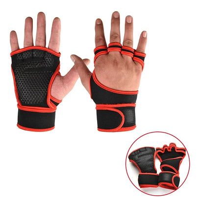 Training Sport Gloves – Half Finger Weightlifting Gloves for Men & Women, Non-Slip Hand, Wrist & Palm Protector for Gym & Bodybuilding