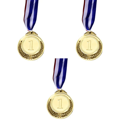 3-Piece Gold, Silver and Bronze Winner Medals - Sports Day Competition Awards for Adults, Kids, Outdoor Games, and Souvenirs