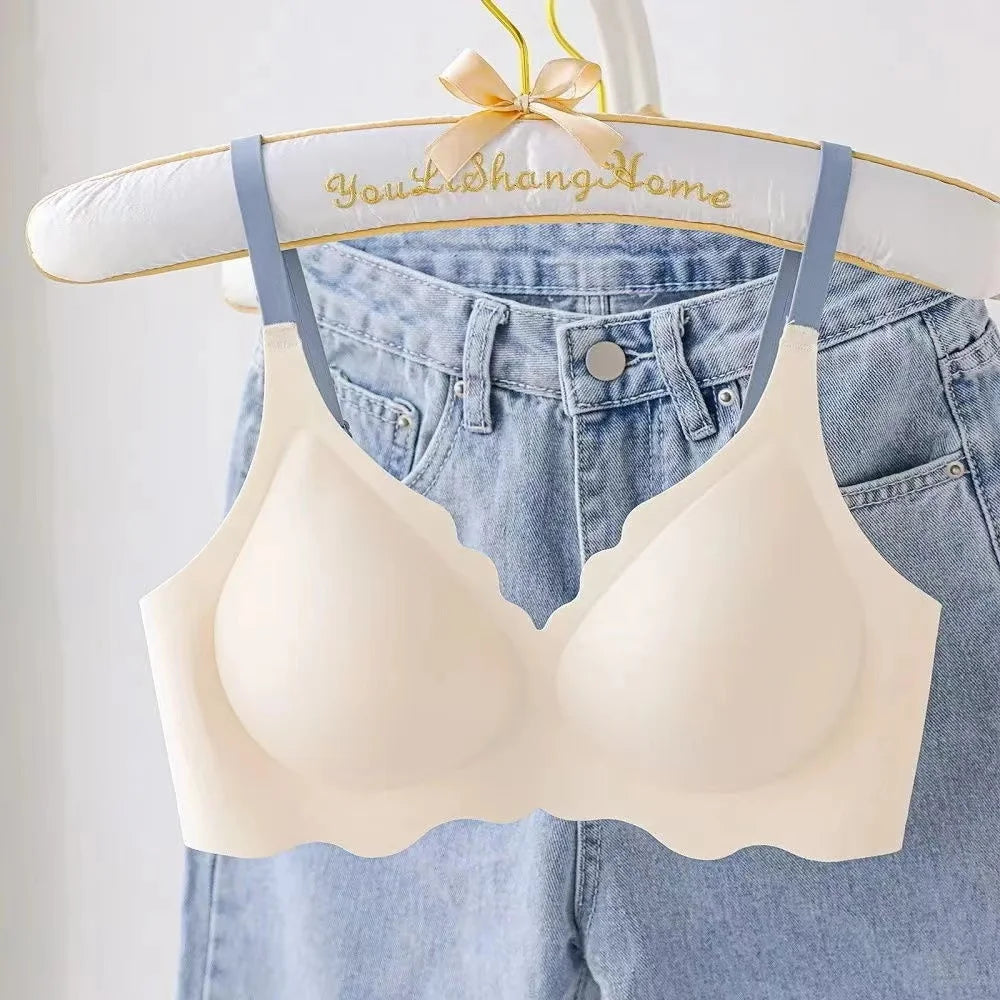 Pure Desire No Trace Top: Women's Comfortable Underwear - Adjustable Beauty Back Bra with Upper Support Sling, No Steel Ring, Thin Section