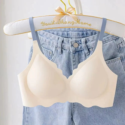 Pure Desire No Trace Top: Women's Comfortable Underwear - Adjustable Beauty Back Bra with Upper Support Sling, No Steel Ring, Thin Section
