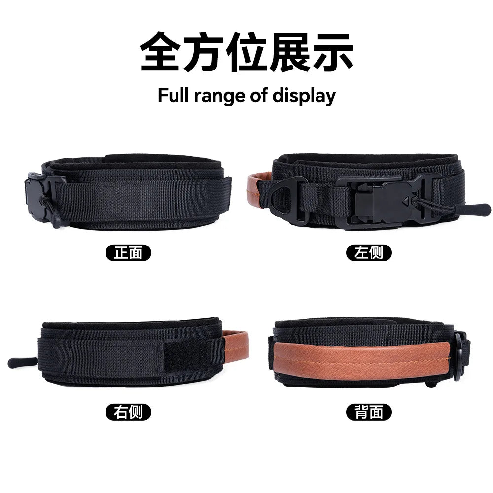 Tactical Dog Collar - Adjustable Anti-Pull Pet Collar with Handle for Medium and Large Dogs