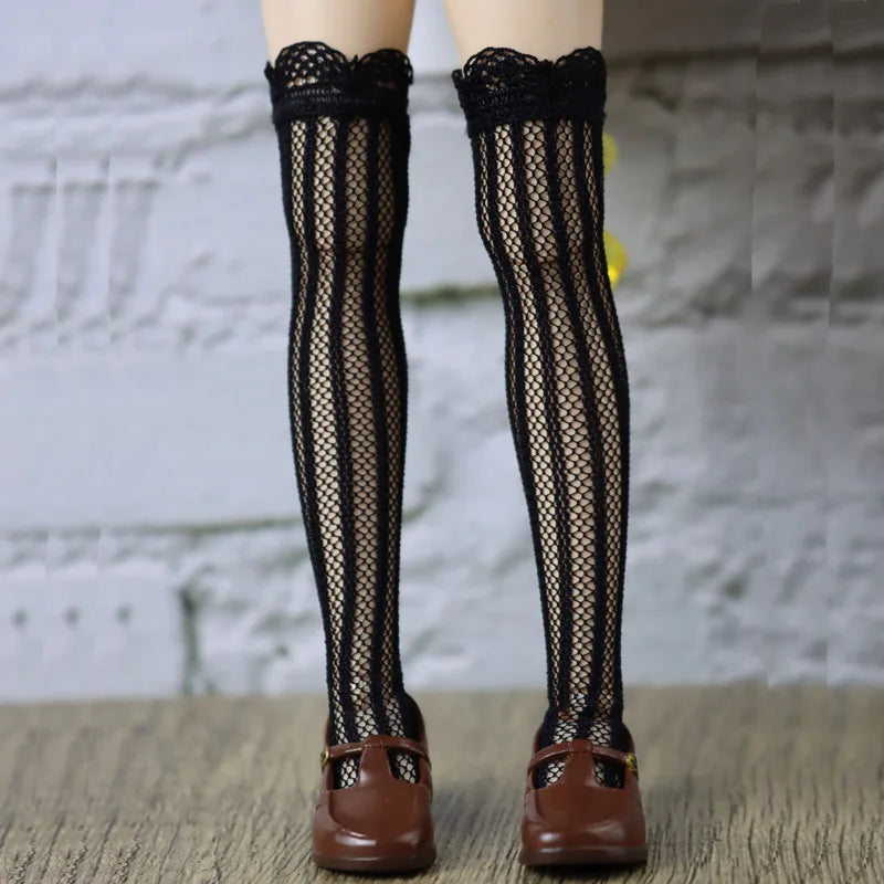 Blythe Doll Socks — Long Stockings in Black, White, Pink & Candy Colors for OB24, OB22, Azone Dolls