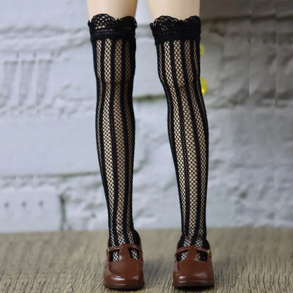 Blythe Doll Socks — Long Stockings in Black, White, Pink & Candy Colors for OB24, OB22, Azone Dolls