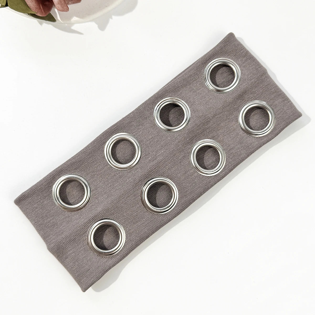 Punk Metal Hollow Eye Headband - Hip-Hop Rock Style Stretch Hair Accessory for Men & Women Music Festivals