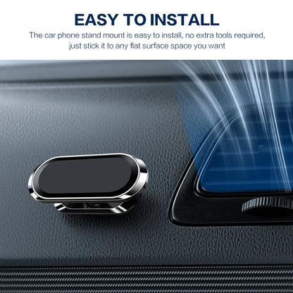 STONEGO 360° Rotating Metal Magnetic Phone Holder – Zinc Alloy Car Mount for Cellphones