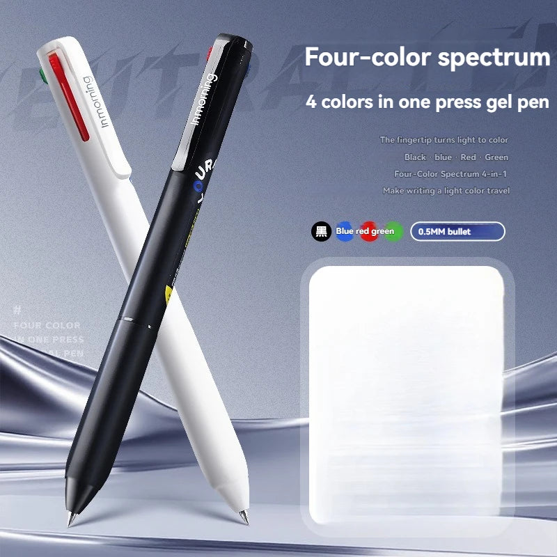 4-in-1 Four-Color Gel Pen - Multifunctional Memory Pen for Note-Taking & Everyday Writing