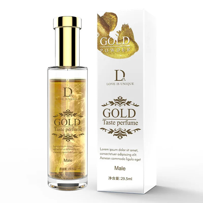 Gold Powder Pheromone Perfume for Men & Women – Long-Lasting Fresh Charming Fragrance for Couples, Daily Flirting Scent Gift Spray