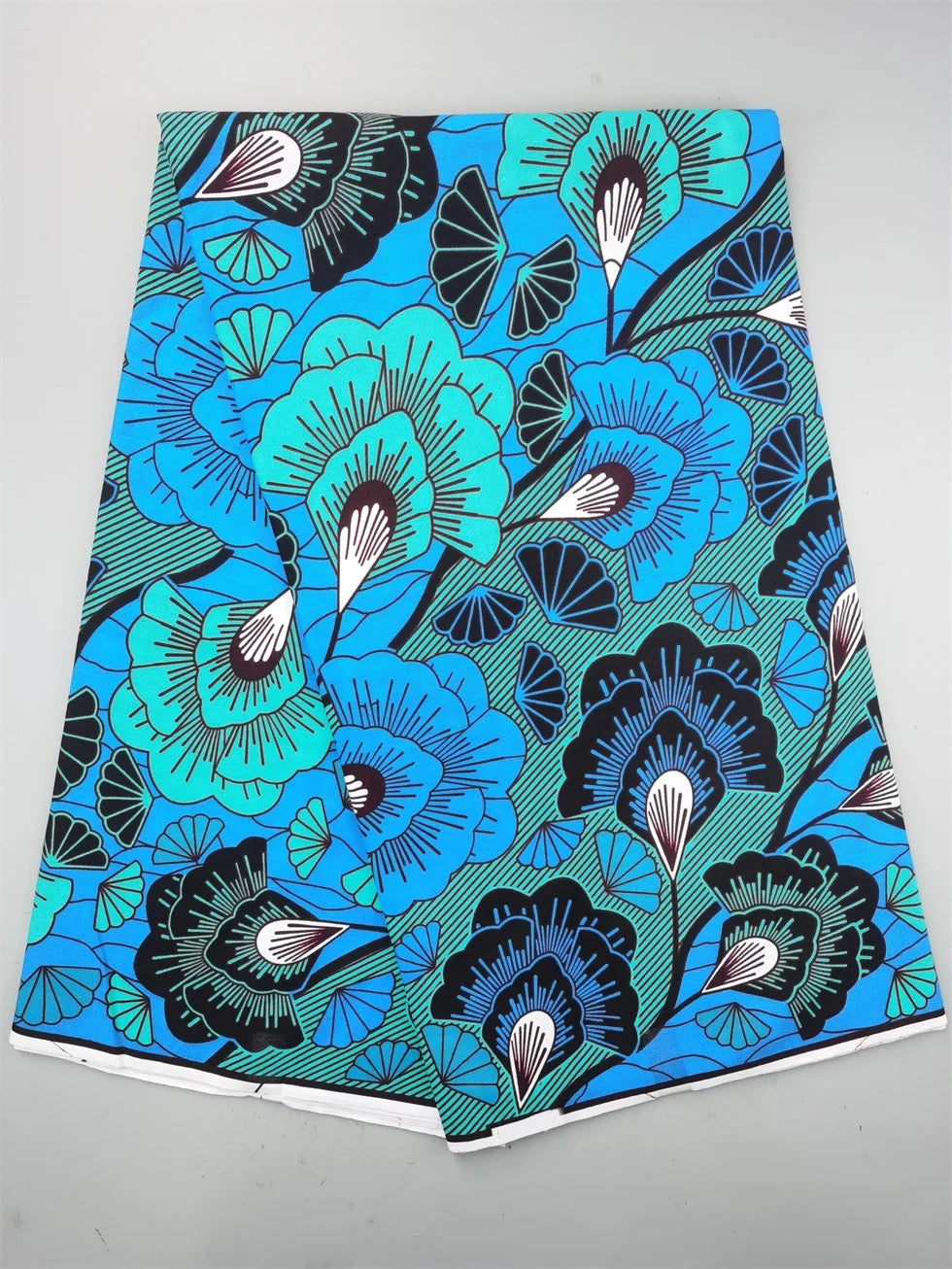 African Wax Fabric - Cotton Nigerian Ankara Batik Block Print Sewing Cloth