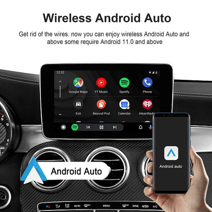 Wireless CarPlay AI Box for Android 13 - Smart TV Box Compatible with Toyota, Mazda, Hyundai, GMC, Ford, VW, Kia - Supports YouTube, Netflix