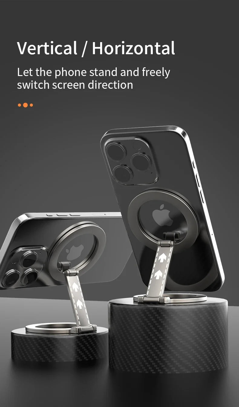 Double-Sided Magnetic Phone Ring Holder – MagSafe Kickstand, Magnet Grip for iPhone 16/15/14, Huawei & Xiaomi