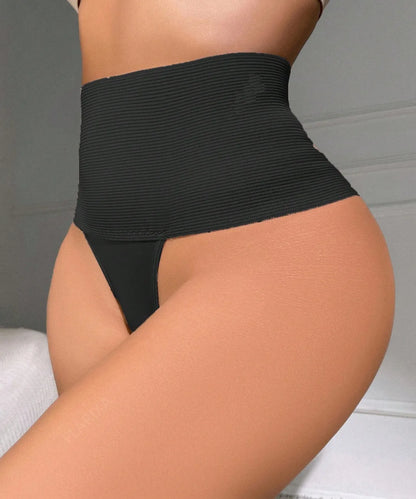 Women's Tummy Control Thongs - High Waist Slimming Underwear, Flat Belly Shaper, Butt Lifter and Belly Cincher Brief Body Shaper