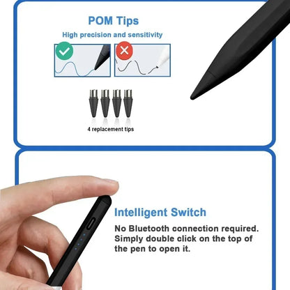 Stylus Pen for Samsung Galaxy Tab & iPad – Rechargeable with Tilt Sensitivity, Compatible with A9, S9, S8, A7, A6, and More
