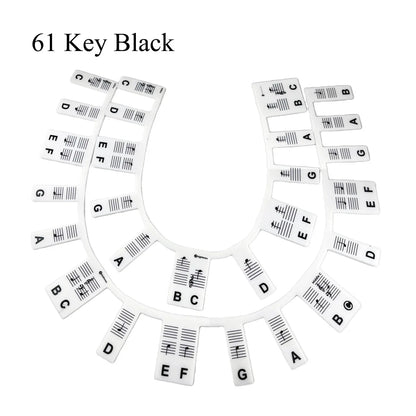 Miwayer Piano Keyboard Stickers - Removable 61/88 Key Note Labels Guide for Beginner Piano Learning