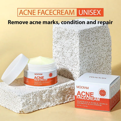 1/3/5-Piece Acne Care Face Cream Set - Hydrating Moisturizer for Blemish Care, Oil Control, and Smoother-Looking Skin