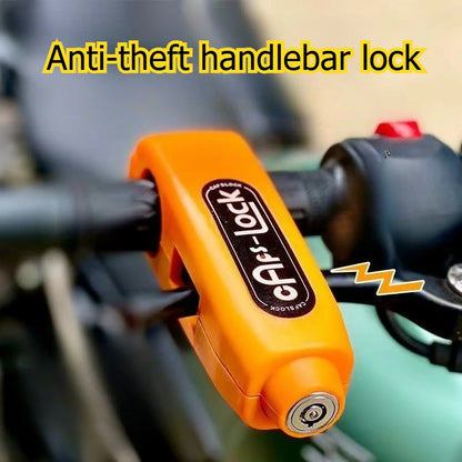 Mini Electric Vehicle Anti-Theft Lock Set – Bicycle & Scooter Security System with Brake Handlebar Grip, Throttle Lock & Cycling Horn for Motorcycle Safety