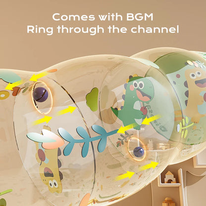Baby Crawl-Along Roller and Drop Maze - Interactive Tummy Time Activity Center for Early Learning and Motor Skills Development