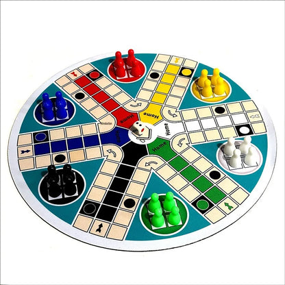 DOWMOO 6-Player Round Flying Chess Board Game (35cm) – Family & Party Multiplayer Parent-Child Fun Casual Tabletop Game Toy
