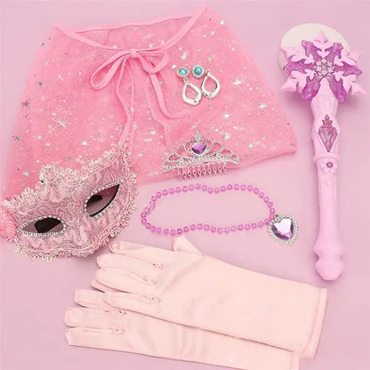 Princess Wands LED Christmas Light Toys - Snowflake LED Wand for Girls, Frozen Snow Filler Decor