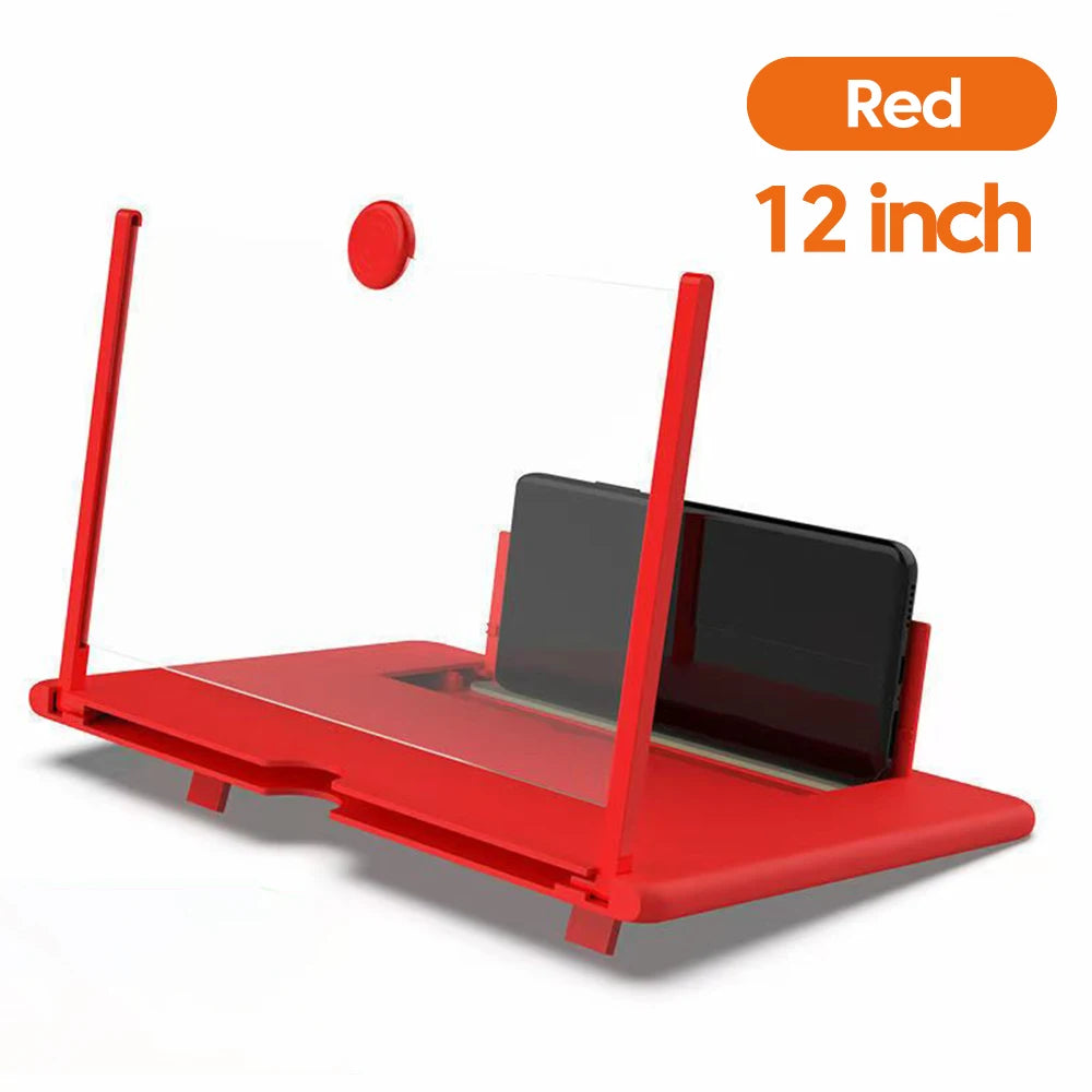 12/10-Inch Mobile Phone Screen Amplifier - HD Video Magnifier with Portable Stand Holder