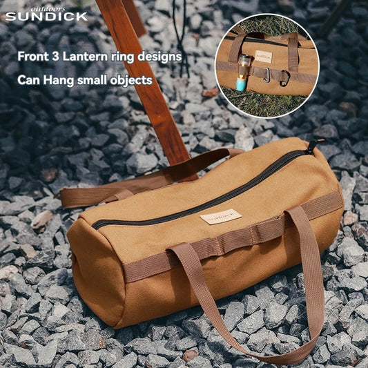Cylinder Handheld Storage Bag – Large Capacity Thickened Camping Tent Peg and Tool Organizer Bag