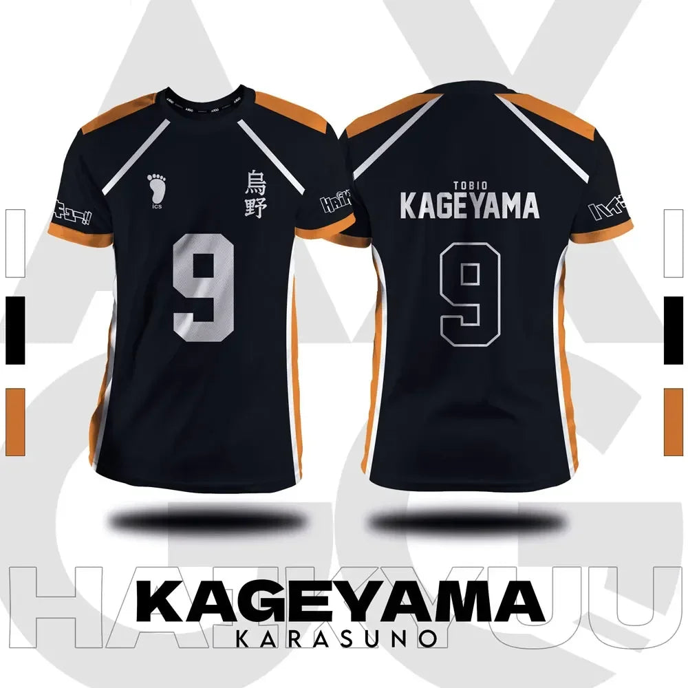 Haikyuu Anime Cosplay Jersey - Fukurodani and Hinata Short-Sleeve T-Shirt for Men and Children