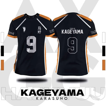 Haikyuu Anime Cosplay Jersey - Fukurodani and Hinata Short-Sleeve T-Shirt for Men and Children