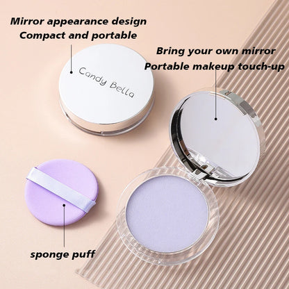 Candy Bella Violet Cream-to-Powder Contouring Makeup - Skin-Friendly, Long-Lasting Oil-Control Face Powder