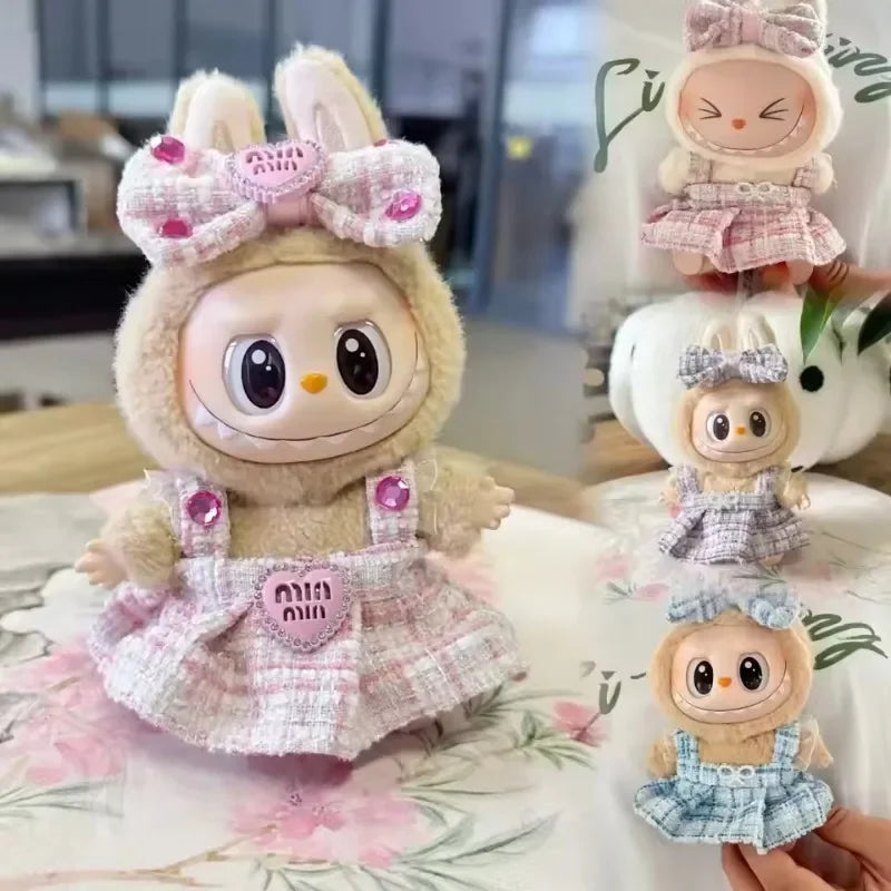 17cm Mini Plush Doll Clothes — Kpop EXO Labubu Idol Outfit Accessories Gift