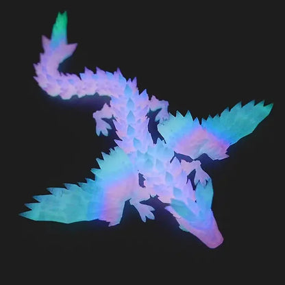 3D Printed Dragon Desktop Ornament – Fantasy Animal Figurine for Home & Office Decor, Christmas Gift