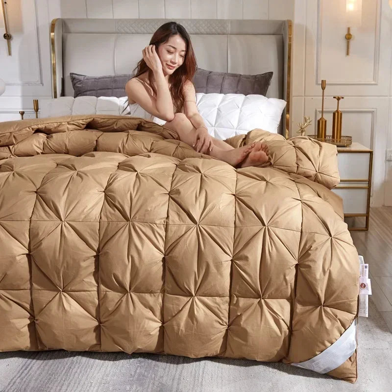 95% White Goose Down Duvet – Five-Star Hotel Quality, Warm Double or Single Goose Down Comforter