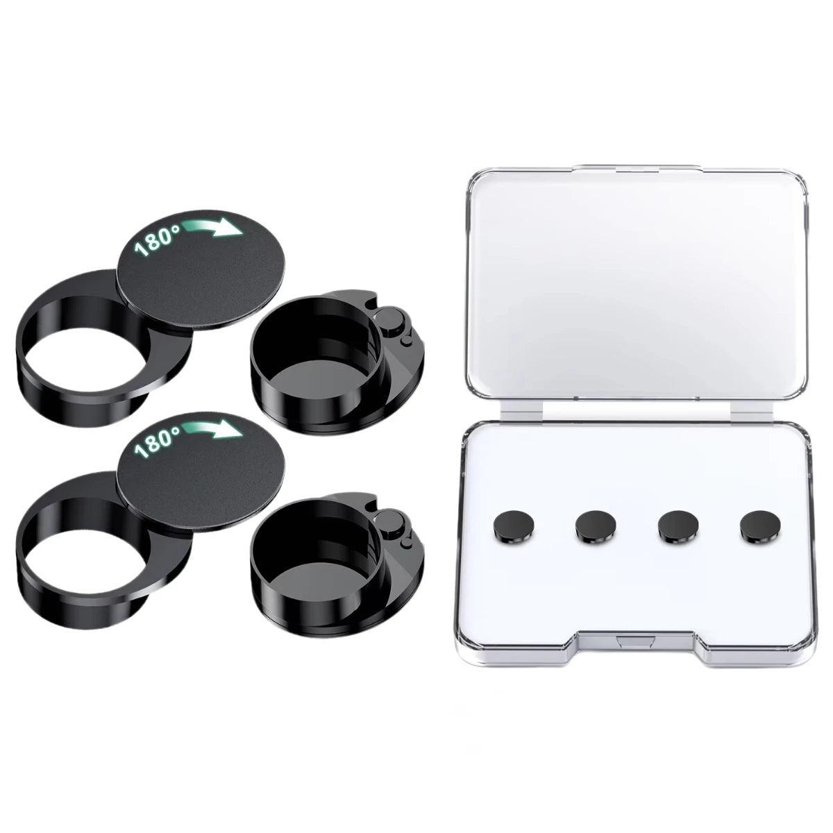 FONKEN Rotating Camera Privacy Cover for Meta Smart Glasses - Physical Lens Cap and Dust Protector for Enhanced Privacy and Security (2–6 Pieces)