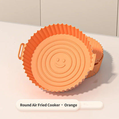 Reusable Silicone Air Fryer Basket & Baking Tray – Non-Stick Mold Liner for Oven, Pizza, Fried Chicken & More