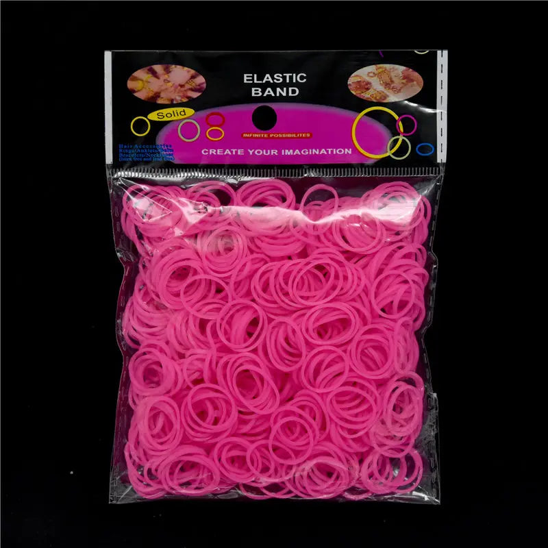 600 Colorful Rubber Loom Bands – DIY Elastic Bracelet Kit for Kids & Women Crafting