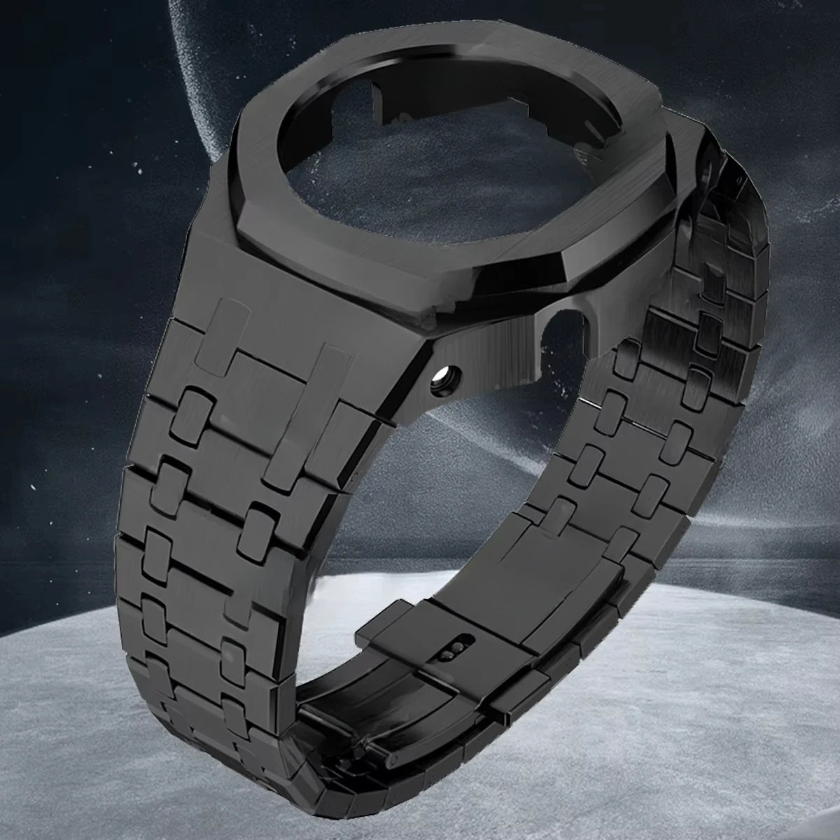 Gen4 Mod Kit for Casioak GA2100/2110 – Metal Bezel, Rubber Watch Case & Stainless Steel Strap