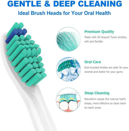 4-32PCS Replacement Toothbrush Heads – Compatible with Philips Sonicare Electric Toothbrush Models 1100/2100/4100/4300/5100/5300/6100