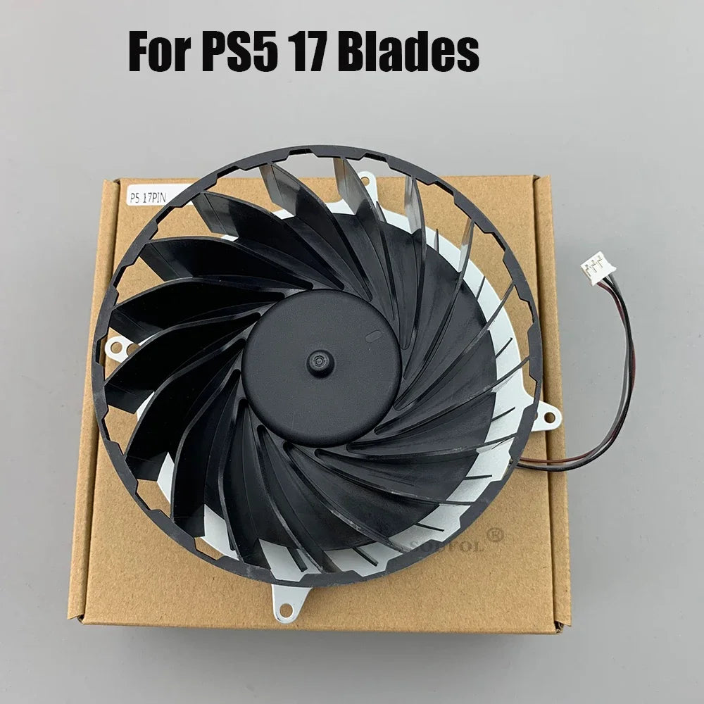 Original PS5 Internal Cooling Fan — 17 & 23 Blade Replacement Cooler for PlayStation 5 Console
