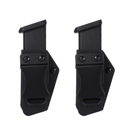 Tactical 2-Pack Magazine Holsters – Ambidextrous IWB/OWB Mag Carriers for Glock 17–45, Right- and Left-Hand Use