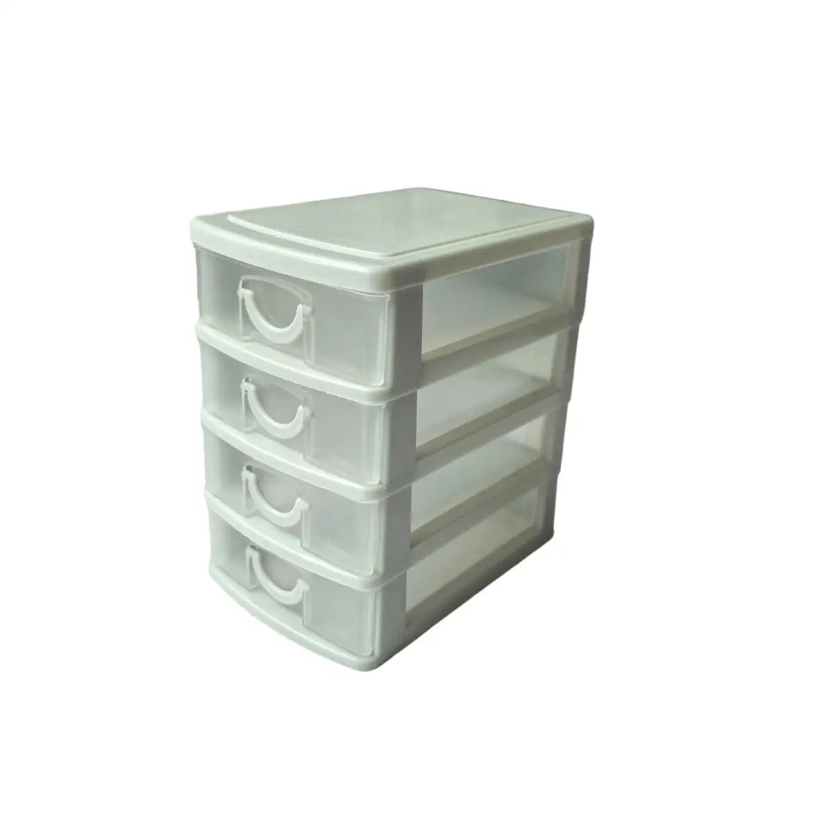 4 Layer Jewelry Storage Box - Transparent Drawer Organizer with Rhinestone Earring Storage Design