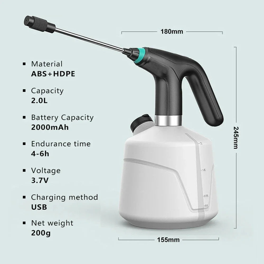 Electric Agriculture Sprayer - Multipurpose Garden Watering and Pesticide Dispenser for Disinfection and Irrigation, Essential Garden Tool