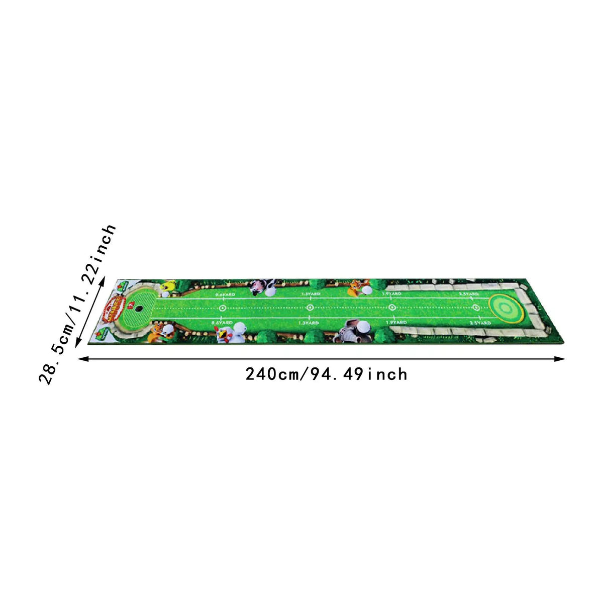 Portable Golf Putting Mat – Lightweight Putting Practice Training Aid for Home, Lawn, and Park, Golf Gift Accessory
