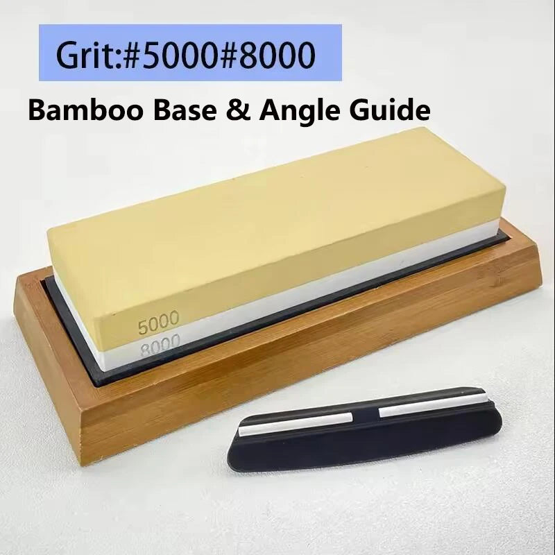 Professional Double-Sided Whetstone Knife Sharpener – Kitchen Sharpening Stone 240/600/1000/3000 Grit