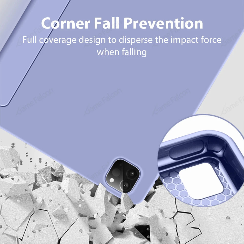 Case for iPad Pro 11/12.9/13 (M2/M4), Air 6/5/4, 10th/9th Gen, Mini 6 – Protective Cover for 10.2" to 13" iPads (2024)